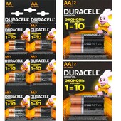 Батарейка Duracell LR-6 по 2 штуки на блістері Акція 3+1!