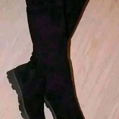 Сапожки з натурального замшу, 37р.