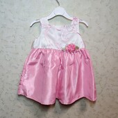 Ніжна рожева сукня з трояндою (3-6 міс)