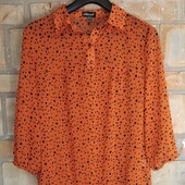 Романтична блуза в горох, віскоза 35%, ПОГ 59 см, в ідеалі