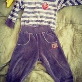 Дуже багато лотів, обирайте, економте на доставці// Велюровий костюм 0-6 міс