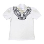 Біла блузка, футболка на дівчинку 8-9 р. 134