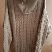 Моднячий светр- поло, колір вівсянка, разм. xl/xxl