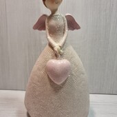 Дуже красива керамічна статуетка , новорічна статуетка .