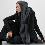 ♕ Якісний теплий шарф-шапка для стильного образу від Tchibo (Німеччина)