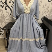 Ніжна сукня/сарафан з мусліну, р.12/14 в гарному стані