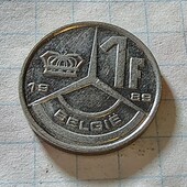 Монета Бельгії 1 франк 1989