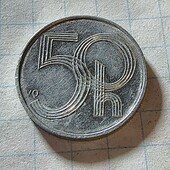Монета Чехії 50 гелерів 2003