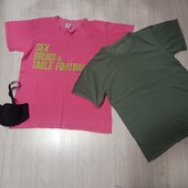 Лот 2 футболки по дому,дачі+ліф чашка В/С!