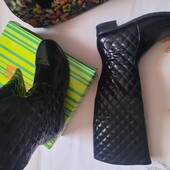 ❤️Красивейшие лаковые сапоги р.38,Идеал.полностью на флиссе. ❤️без следов носки.