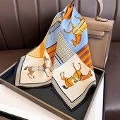 Платок стильный трендовый Искусственный шелк 70*70 см арт 02