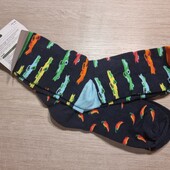 Лідл! Трикотажні яскраві високі чоловічі шкарпетки 43-46 розмір 2 пари! Лот 18