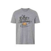 мужская хлопковая футболка цвет серый меланж размер М евро 48/50