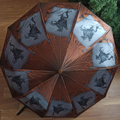 Женский Зонт полу автомат (анти ветер) атлас 10 спиц 3 вида