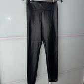 Сalzedonia Зима! Термолеггинсы с эфектом кожи, на флисе размер s.