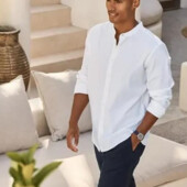 Сорочка чоловіча льон та бавовна Livergy eur L 41\42