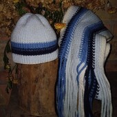 Теплий комплект шапка+шарф