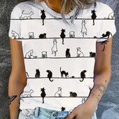 Футболка принт "котики" , розмір xxl