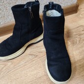 Замшеві получобітки на хутрі для дівчинки, р.30-31, устілка 20,7 см