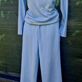 Костюм в рубчик, штани палацо, S