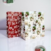 Новорічні пакети подарункові 29*15*33 4шт в упаковці