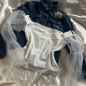 Оригінальна біла кофтинка/блуза