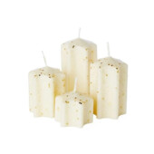 Святкова свічка зірка Livarno Home , свеча белая с глиттером