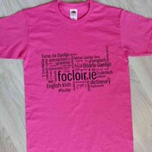 Fruit of the loom брендовая хлопковая футболка цвет фуксия размер S М