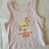 Майка для дівчинки primark 1,5-2, 6-7, фламінго рожевого кольору 6721