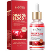 Антивікова сироватка з кров'ю дракона та рідким шовком Sadoer dragon blood 30 мл
