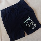 Бавовняні дитячі шорти на 3-4 років Свинка Пеппа для хлопчика 7818