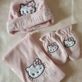 Набір hello kitty для малюка 50 см. подарунковий набір на христини, день народження. 7831