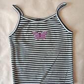 Майка - топ для дівчинки primark 7-8, метелик в полосочку 6790