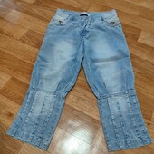 Джинсові тоненькі бриджи капрі шорти в чудовому стані