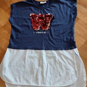 Сучасна якісна футболка туніка для дівчинки