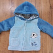 Тепла флісова кофта для хлопчика від народження до 3 місяців