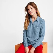 6714..Блузка рубашка джинсова esmara жіноча, виготовлена ​​з ліоцелу