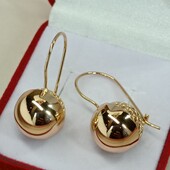 Стильные и оригинальные массивные серьги. Позолота 585 пробы 18К.