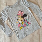 Дитячий реглан Міні маус для дівчинки на 6 років (маломірна). Реглан для девочки 7898