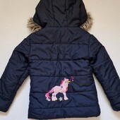 Зимняя куртка для девочки с единорогом Outburst Германия р. 116