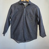 Джинсовая рубашка мальчику lingon&blabar серая с длинным рукавом