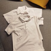 Одним лотом дві білі сорочки для школи, зріст 122 см