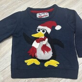 ✨ ✅ Светр з різдвяним мотивом Новорічна кофта, темно синій