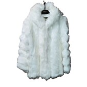 Шикарная теплая шуба с капюшоном , р. 3xl, наши 46-50, белая