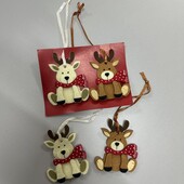 369. Livarno фетрові різдвяні прикраси у формі оленів.