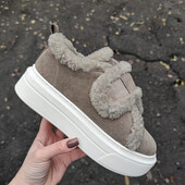 Хіт сезону! Круті черевики/лофери.Зима! Натуральна замша і хутро.