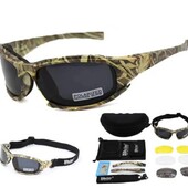 Тактичні окуляри Daisy X7 зі збільшеною товщиною лінз 2 мм камуфляж