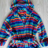 Next брендовый плюшевый халатик с капюшоном на рост 122/128 см