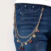 Підвіска, ланцжок, намисто, вишня, вишні, на джинси, спідницю, сумку, рюкзак, хіп хоп, панк