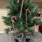 Набір різдвяних прикрас у формі цукерок, 6 шт.,